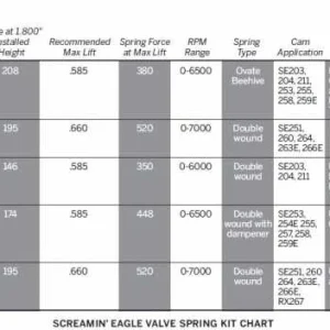 Harley Davidson Screamin Eagle Performance Ventilfeder-Kits 6
