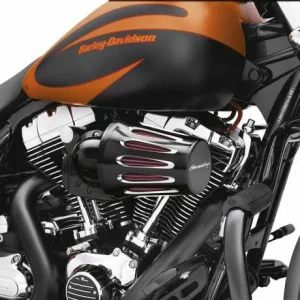 Harley Davidson Screamin Eagle Heavy Breather Deckel Teardrop Cut Back Schwarz Mit Logo 7
