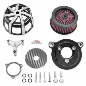 Harley Davidson Screamin Eagle Extreme Billet Luftfilter-Kit Agitator Cut Back Schwarz 8