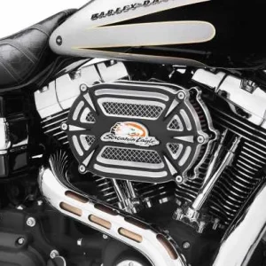 Harley Davidson Screamin Eagle Extreme Billet Ventilator Luftfilter Kit, Cut Schwarz 9