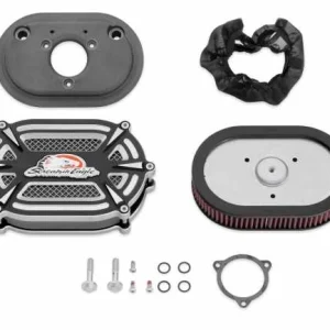 Harley Davidson Screamin Eagle Extreme Billet Ventilator Luftfilter Kit, Cut Schwarz 7