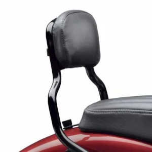 Harley Davidson Sozius Rückenpolster Compact Smooth Schwarz Vinyl 6