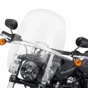 Harley Davidson Wind Splitter Quick-Release Compact Windschild 18″ Klar & Poliert 6