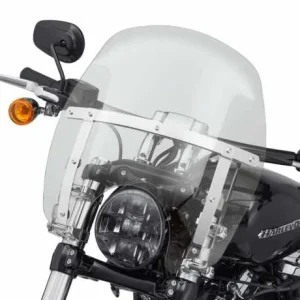 Harley Davidson Wind Splitter Quick-Release Compact Windschild 14″ Leicht Getönt & Poliert 6