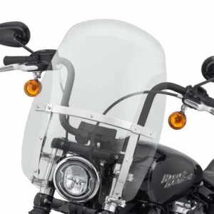 Harley Davidson Wind Splitter Quick-Release Compact Windschild 18″ Leicht Getönt & Poliert 6