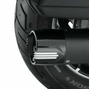 Harley Davidson Defiance Schalldämpfer Endkappen 4.5″ Schwarz Machine Cut 6