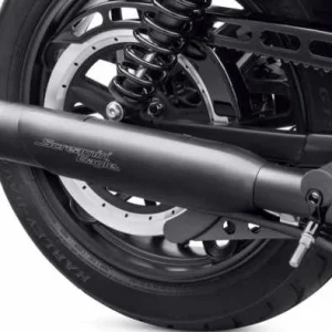 Harley Davidson Screamin Eagle Auspuff Hitzeschilde Slash Cut Schwarz Matt 6