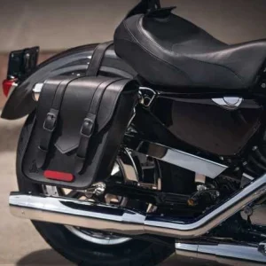 Harley Davidson Standard Line Throw-Over Satteltaschen Kompakt, Schwarz 10